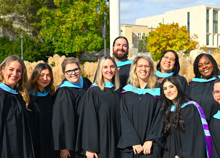 A group of students at convocation