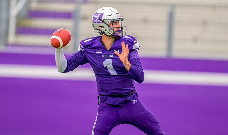 Western Quaterback ready to throw the football