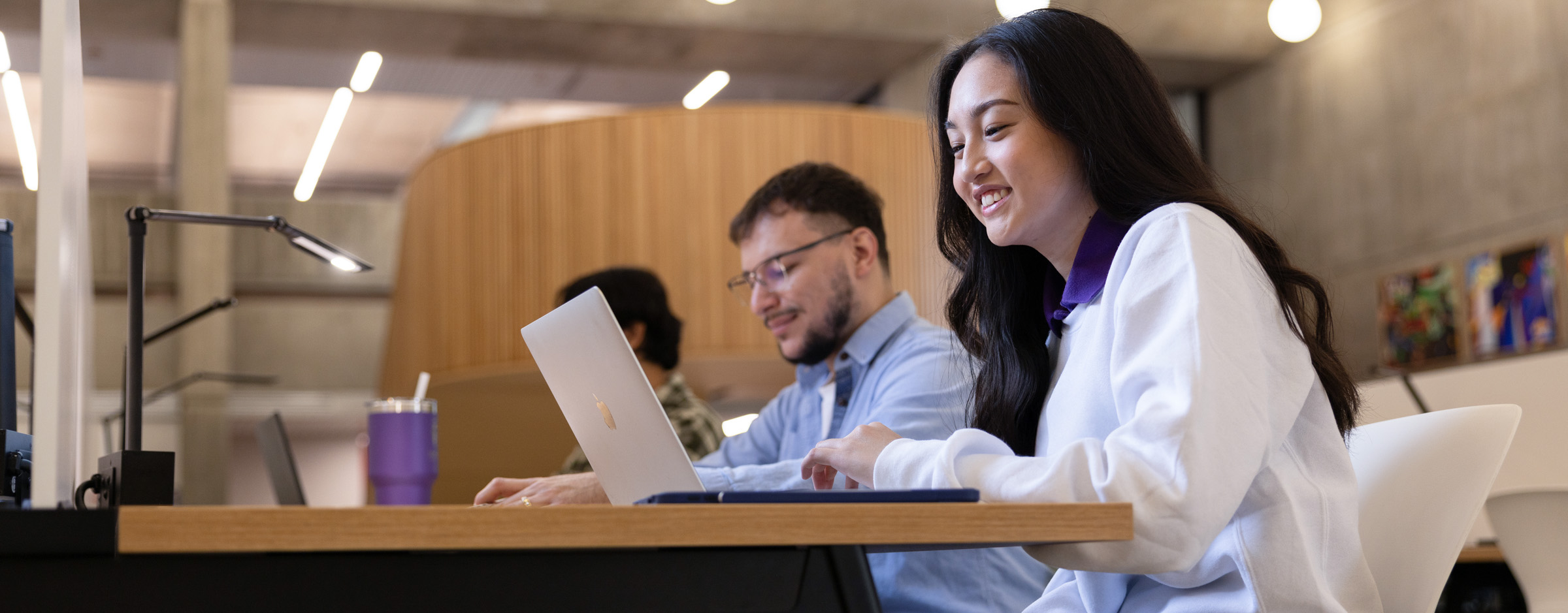 Student with laptop
