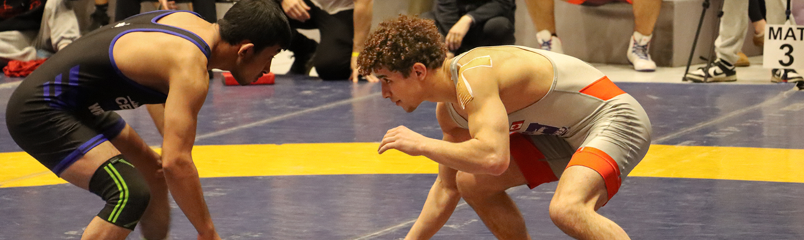 Mustangs wrestler Treye Trotman during a match