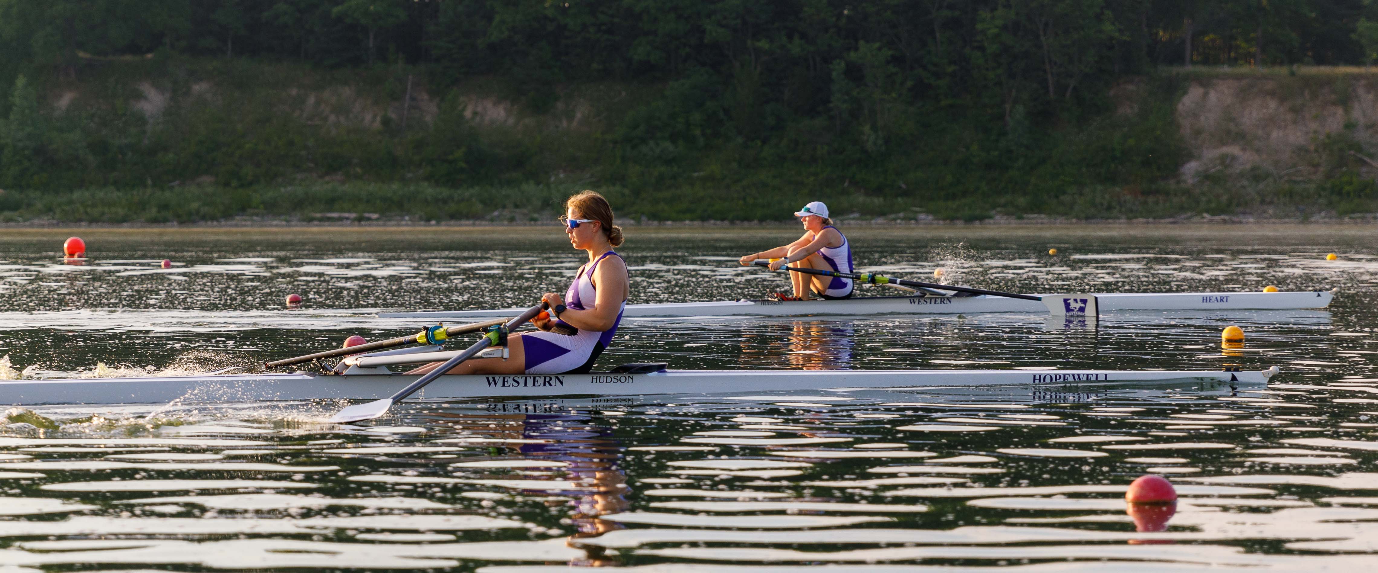 members of westerns current rowing team