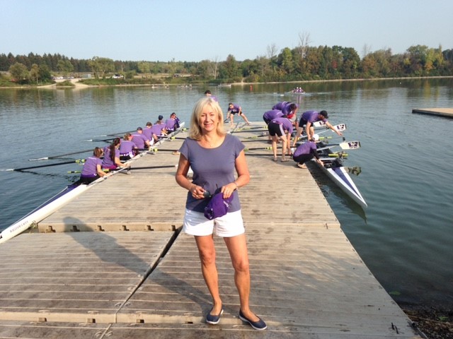Carolyn at Western Homecoming with the rowing team