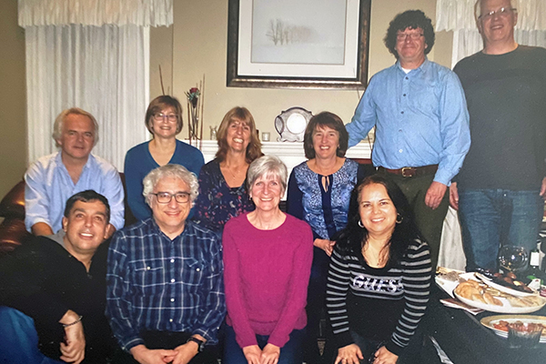 Larry (bottom left) and his computer science best buddies. Friends to this day. 