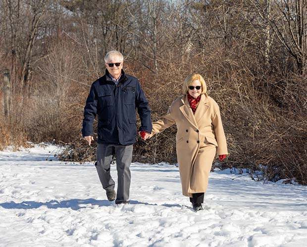 Lovers of travel and the outdoors the active couple is planning their next trip.